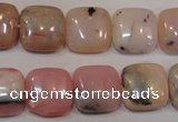 COP1044 15.5 inches 14*14mm square natural pink opal gemstone beads