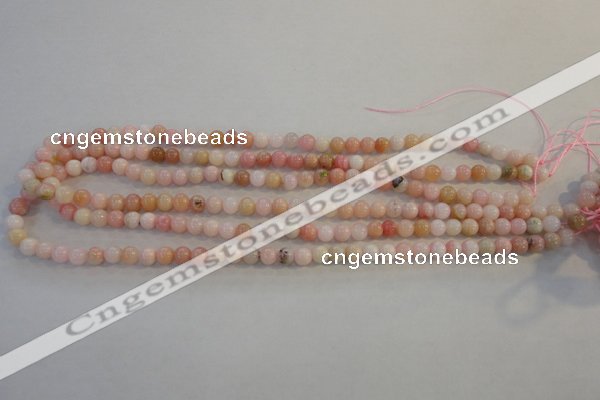 COP1060 15.5 inches 6mm round natural pink opal gemstone beads