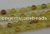 COP1200 15.5 inches 4mm round yellow opal gemstone beads