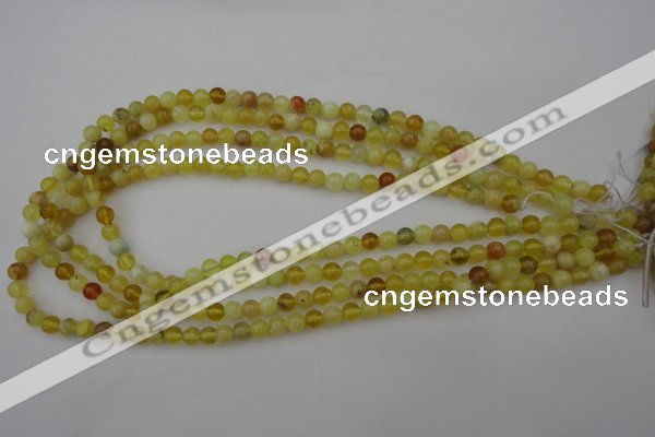 COP1201 15.5 inches 6mm round yellow opal gemstone beads