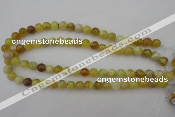 COP1203 15.5 inches 10mm round yellow opal gemstone beads