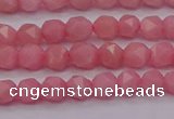 COP1221 15.5 inches 6mm faceted nuggets Chinese pink opal beads