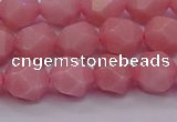 COP1223 15.5 inches 10mm faceted nuggets Chinese pink opal beads