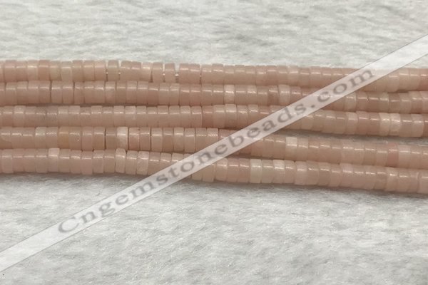 COP1232 15.5 inches 2*4mm heishi Chinese pink opal beads