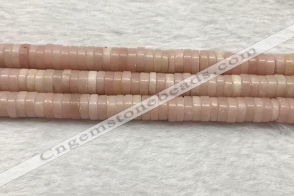 COP1234 15.5 inches 3*8mm heishi Chinese pink opal beads