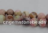 COP1251 15.5 inches 6mm round natural pink opal gemstone beads