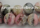 COP1255 15.5 inches 14mm round natural pink opal gemstone beads