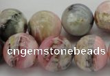 COP1256 15.5 inches 16mm round natural pink opal gemstone beads