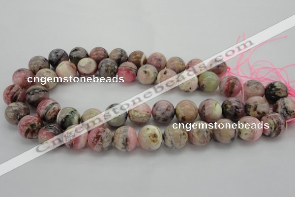 COP1256 15.5 inches 16mm round natural pink opal gemstone beads