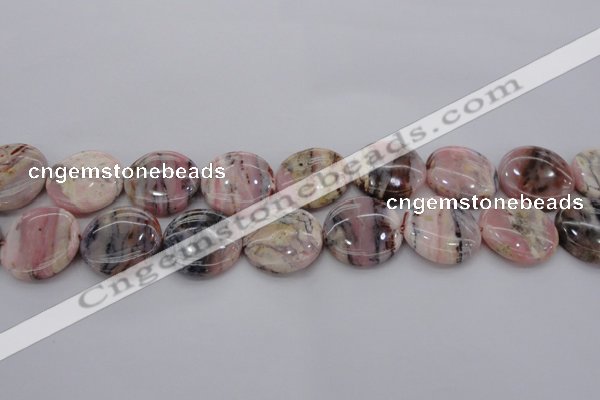 COP1263 15.5 inches 16mm flat round natural pink opal gemstone beads