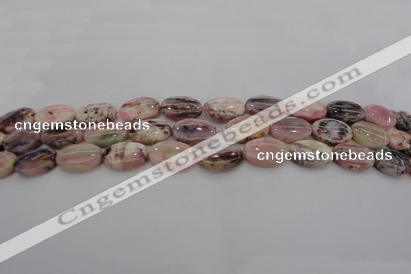 COP1273 15.5 inches 10*14mm oval natural pink opal gemstone beads