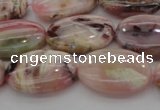 COP1274 15.5 inches 12*16mm oval natural pink opal gemstone beads