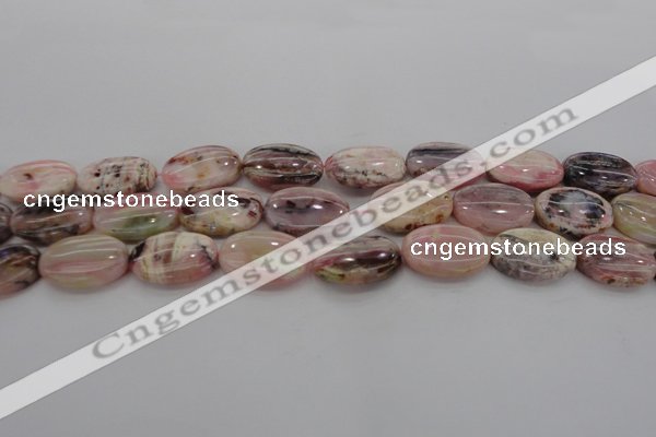 COP1276 15.5 inches 15*20mm oval natural pink opal gemstone beads