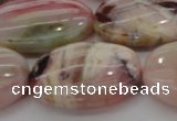 COP1279 15.5 inches 25*35mm oval natural pink opal gemstone beads