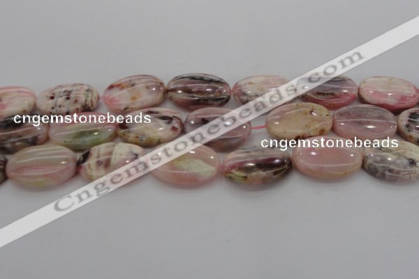 COP1279 15.5 inches 25*35mm oval natural pink opal gemstone beads