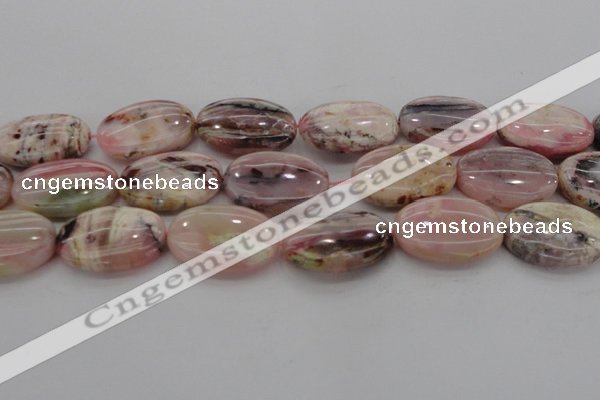 COP1280 15.5 inches 30*40mm oval natural pink opal gemstone beads