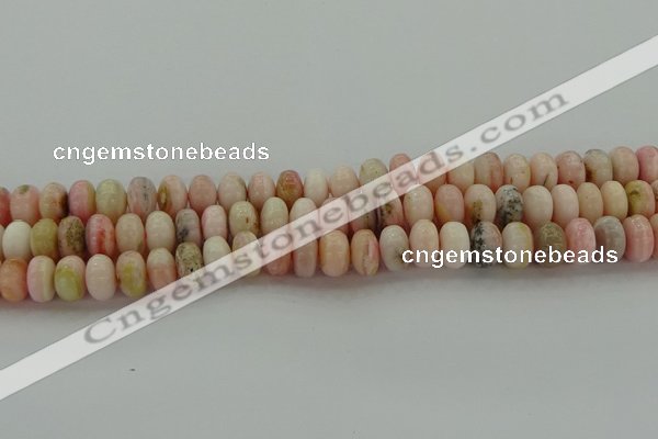 COP1287 15.5 inches 5*8mm rondelle natural pink opal beads