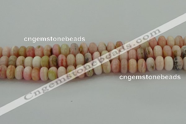 COP1288 15.5 inches 6*10mm rondelle natural pink opal beads