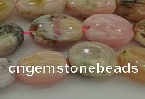 COP1291 15.5 inches 10*14mm oval natural pink opal beads