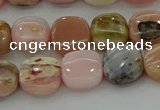 COP1298 15.5 inches 10*10mm square natural pink opal beads