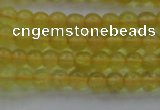 COP1300 15.5 inches 4mm round natural yellow opal gemstone beads