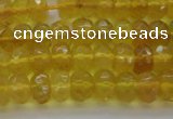 COP1310 15.5 inches 4*6mm faceted rondelle yellow opal gemstone beads