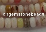 COP1322 15.5 inches 5*8mm faceted rondelle natural pink opal beads