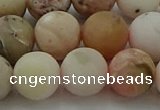 COP1334 15.5 inches 12mm round matte natural pink opal gemstone beads