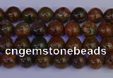 COP1360 15.5 inches 4mm round African green opal beads wholesale