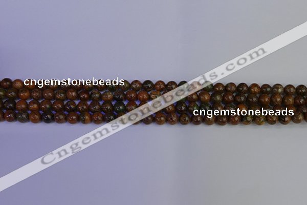 COP1360 15.5 inches 4mm round African green opal beads wholesale