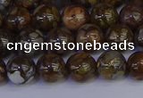 COP1372 15.5 inches 8mm round fire lace opal beads wholesale