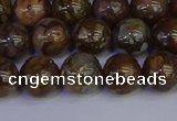 COP1373 15.5 inches 10mm round fire lace opal beads wholesale