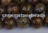 COP1375 15.5 inches 14mm round fire lace opal beads wholesale