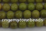 COP1401 15.5 inches 6mm round yellow opal gemstone beads