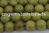 COP1402 15.5 inches 8mm round yellow opal gemstone beads