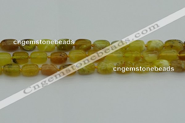 COP1421 15.5 inches 12*16mm drum yellow opal gemstone beads