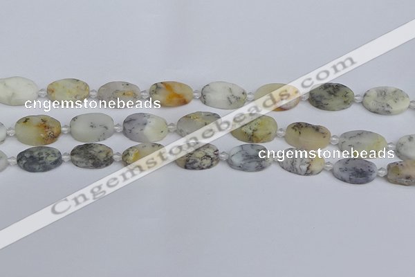 COP1431 15.5 inches 10*16mm oval white opal gemstone beads