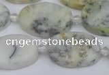 COP1433 15.5 inches 15*20mm oval white opal gemstone beads