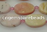 COP1436 15.5 inches 10*16mm oval natural pink opal gemstone beads