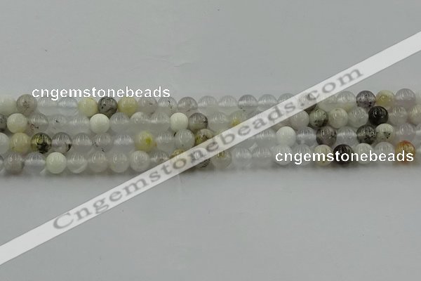 COP1451 15.5 inches 6mm round grey opal gemstone beads