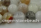 COP1452 15.5 inches 8mm round grey opal gemstone beads