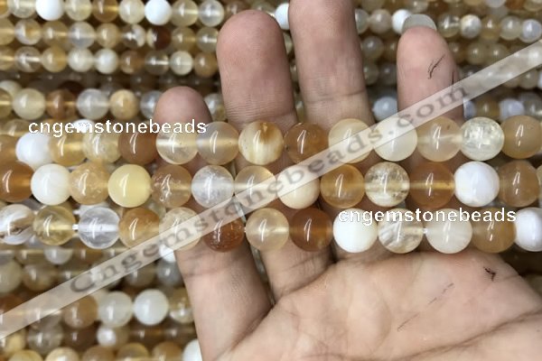 COP1458 15.5 inches 10mm round yellow opal gemstone beads