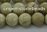 COP1473 15.5 inches 10mm faceted round African opal gemstone beads