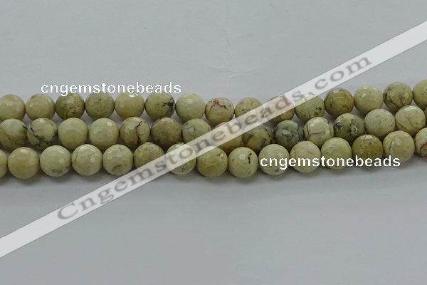 COP1473 15.5 inches 10mm faceted round African opal gemstone beads