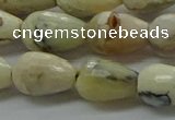 COP1480 15.5 inches 8*12mm faceted teardrop African opal gemstone beads