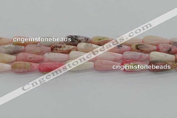 COP1490 15.5 inches 8*20mm teardrop natural pink opal beads