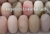 COP1548 15.5 inches 6*10mm rondelle matte natural pink opal beads