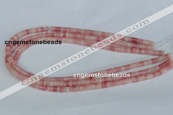 COP156 15.5 inches 4*6mm rondelle pink opal gemstone beads wholesale