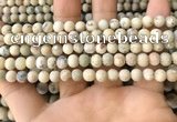 COP1560 15.5 inches 4mm round matte African opal beads