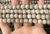 COP1562 15.5 inches 8mm round matte African opal beads